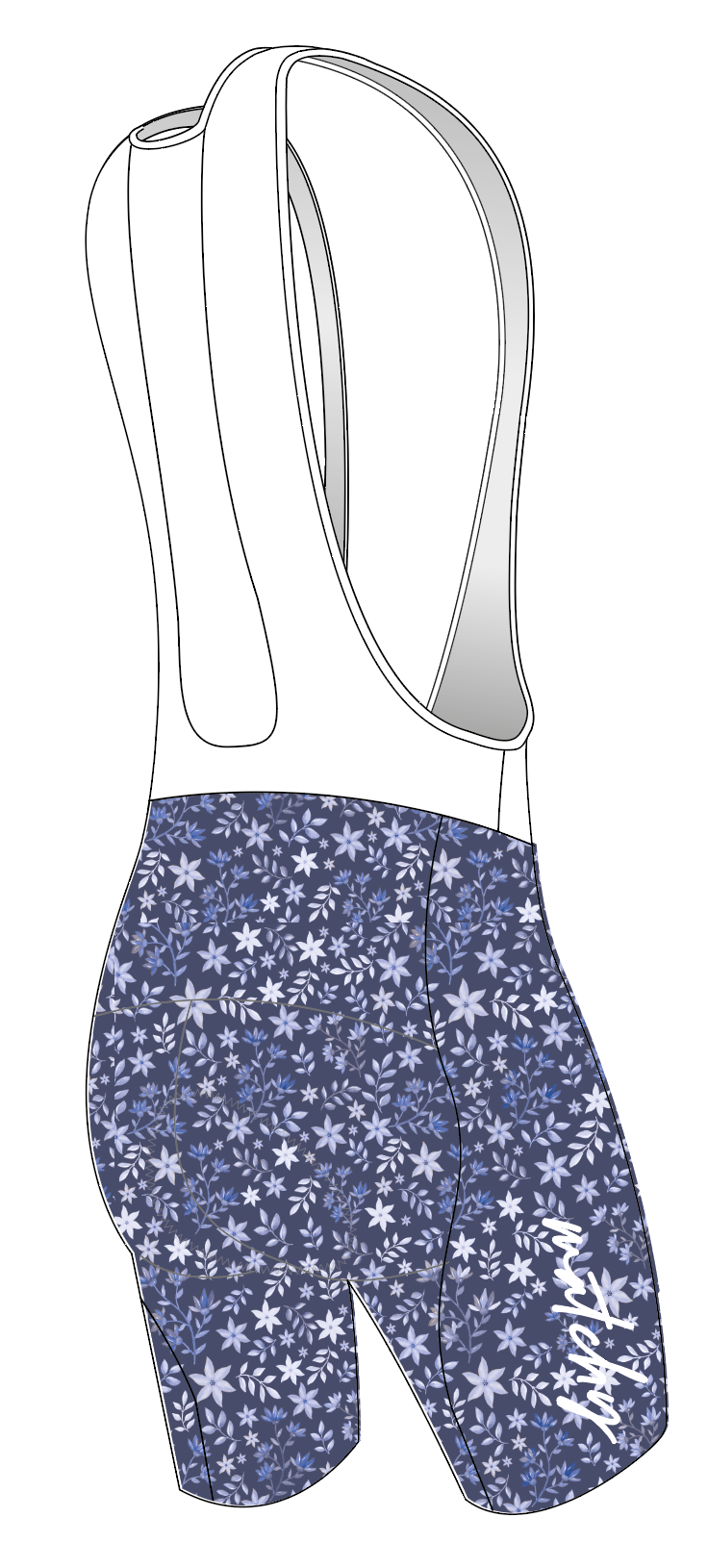 Cuissard Origins Femme - Floral Bleu