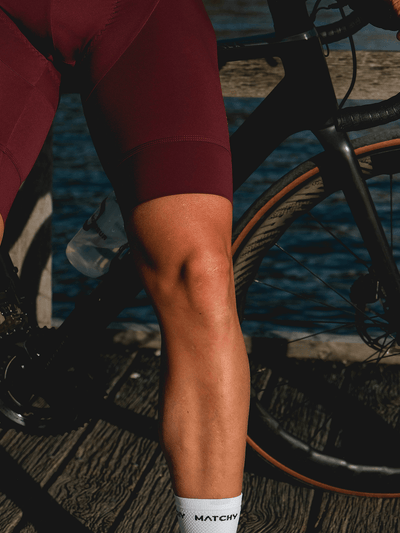 Culotte corto de ciclismo Essential para mujer - Burdeos