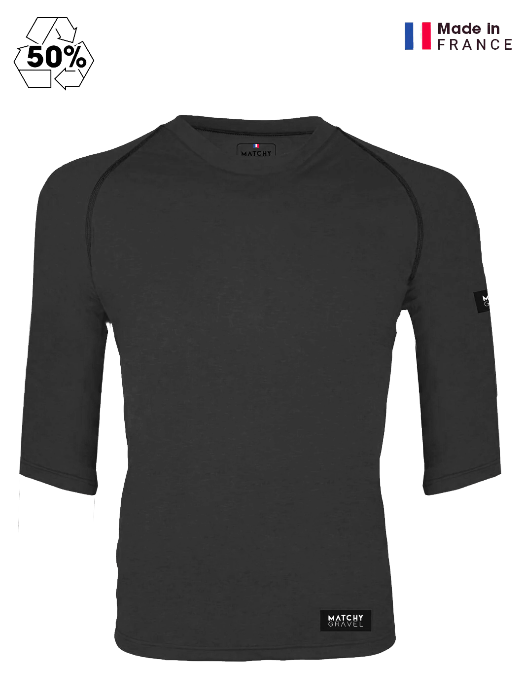 Gravel Merino T-Shirt - lange Ärmel